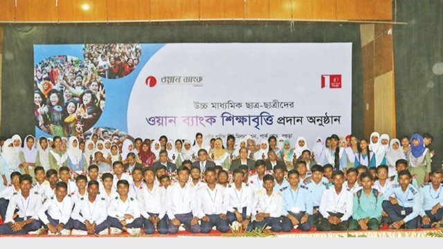 ONE Bank gives scholarships to poor but meritorious students